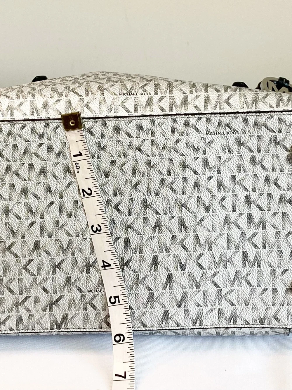 Authentic Michael Kors Jet Set Large Signature Logo Tote Travel Work Bag